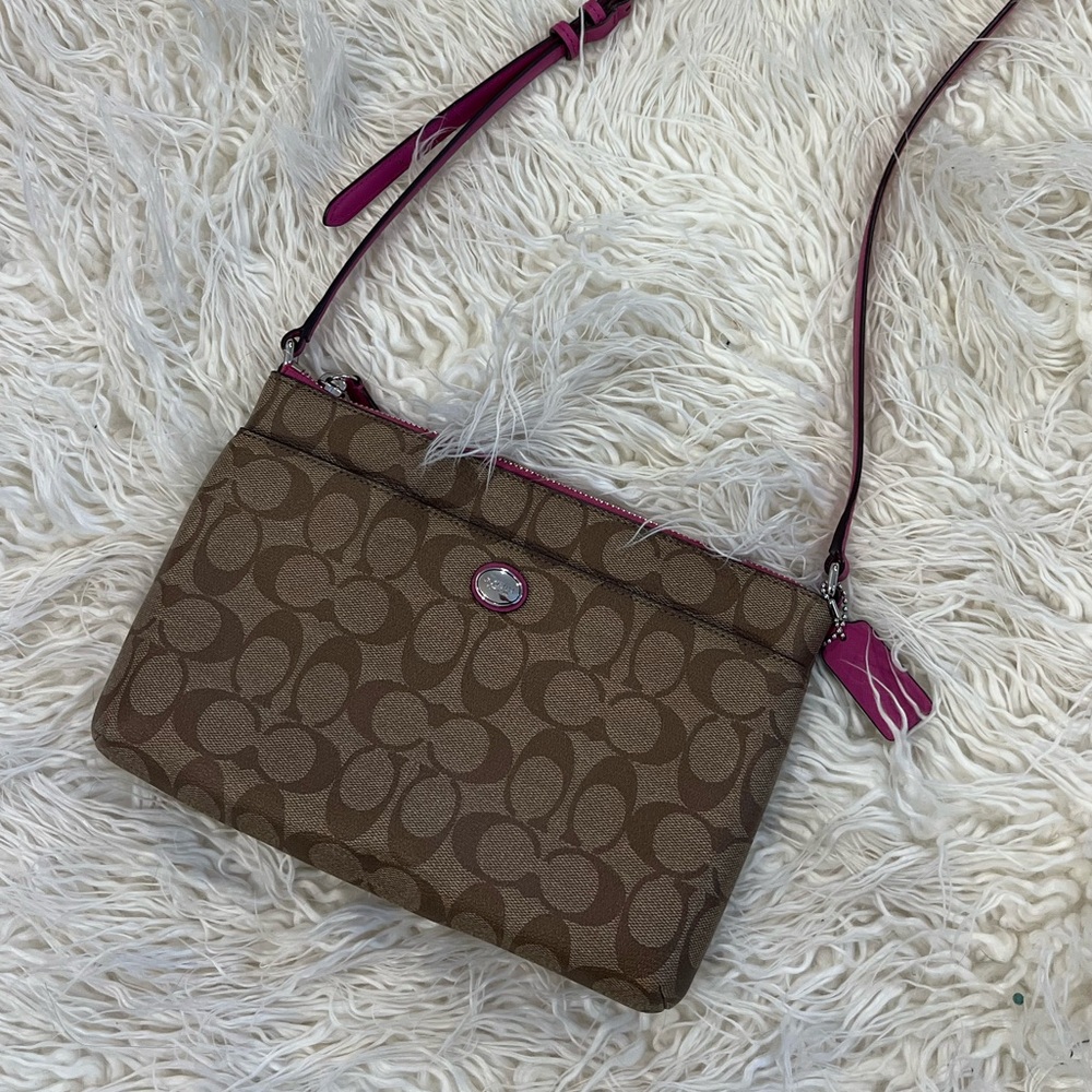 Peyton Signature Patter Coach Bag